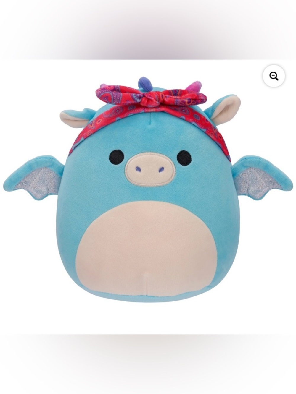 Squishmallows Original 7.5 inch Tatiana the Teal Dragon with Red Bandana